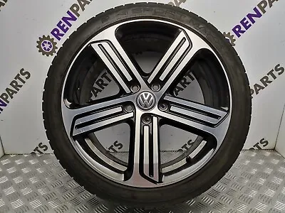 Volkswagen Golf Alloy & Tire 225/40R18 7.5Jx18 Cadiz 2012-2019 MK7 5G0601025BK • £350