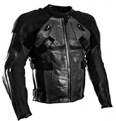 Dead Pool Moto Motorbike Leather Jacket In Cowhide / 5 Ce Approved Protections • $257.68
