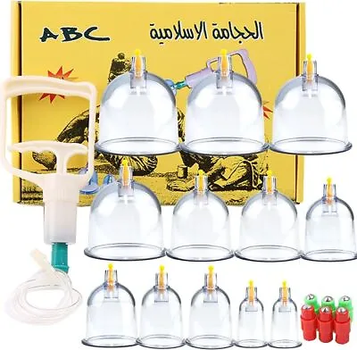 12x Cups Medical Chinese Vacuum Cupping Body Massage Therapy Healthy Suction Set • $26.98