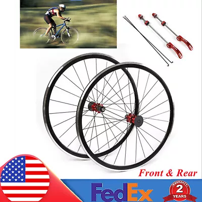 Wheels Road Bicycle Front & Rear Bike Wheelset Set 7-11 Speed C/V Brake 700C USA • $111.15