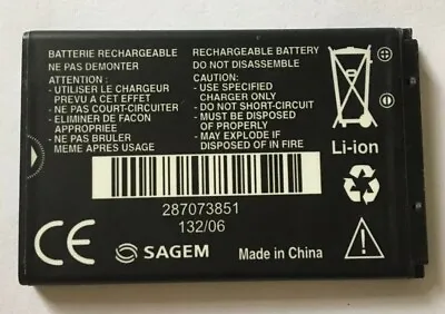 Genuine Original SAGEM Battery 287073851 132/06 • £6