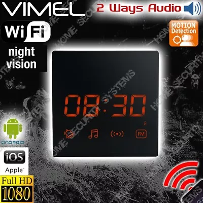 Alarm Clock Camera WIFI Wireless LIVE Stream Night Vision Smartphone App • $160