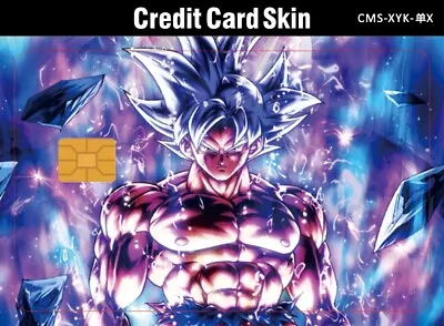 Goku Ultra Instinct Credit Card Sticker Skin Film Pre-Cut Decal Size 8.5 X 5. • $7.99