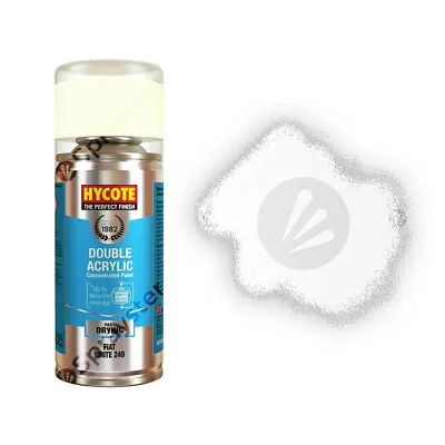 £8.09 • Buy Hycote Fiat White 249 Gloss Spray Paint Enviro Can All-Purpose XDFT604