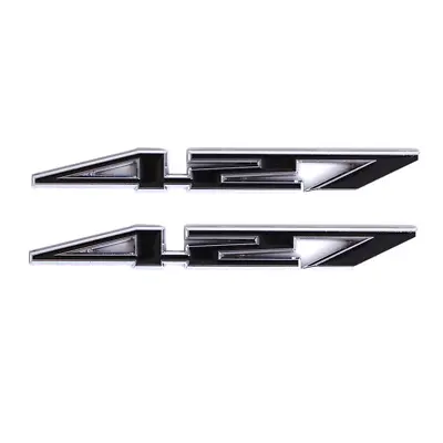 2x Chrome Black 427 Emblem Car L&R Fender Door Rear Trunk Lid Badge Universal • $13.53