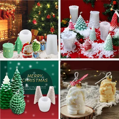 $14.59 • Buy Christmas Silicone Molds Candle Molds Candle Making Supplies DIY Soap Resin Mold
