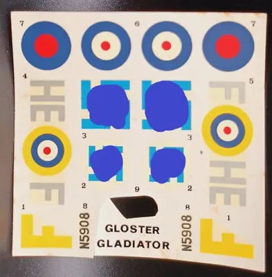 Unknown | No. ? | 1:72 Gloster Gladiator Decals • $7