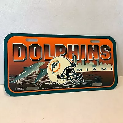 Vintage Miami Dolphins License Plate By Wincraft Made USA • $19.99