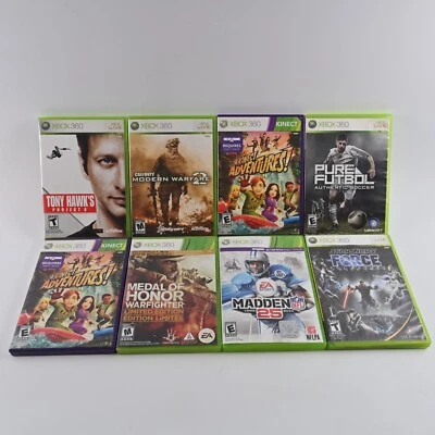 $24.95 • Buy Lot Of 8 Xbox 360 Games Bundle, Call Of Duty, Medal Of Honor, Star Wars, Madden