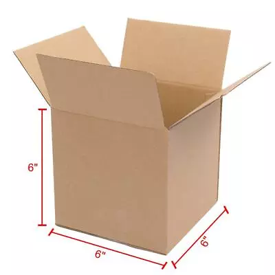 100 6x6x6 Cardboard Packing Mailing Moving Shipping Boxes Corrugated Box Cartons • $37.99