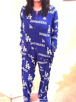 LA Dodgers Fan Pajamas One Piece Footed Concept Sports Fleece MLB Medium • $24