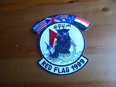 494 TFS Panthers Patch RED FLAG 1989 Lakenheath F-111 USAF Air Force F-15E Eagle • $14