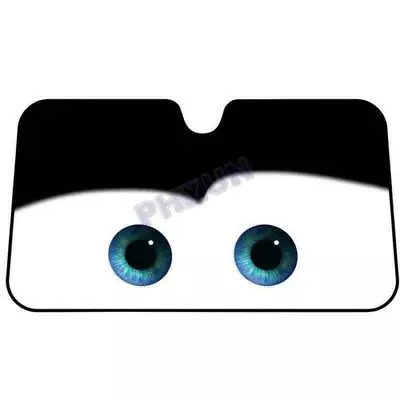 Black Big Eyes Car Windshield Sun Shade Pattern Windscreen Visor Cover 130x70cm • $26.11