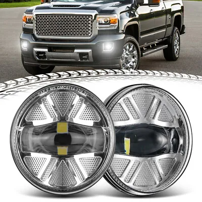 Pair LED Fog Lights Bumper Lamps For GMC Sierra 1500 2500HD 3500HD 2007-2013 • $59.99