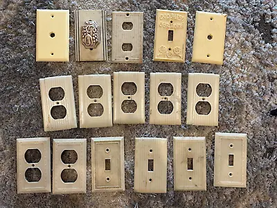 16 Vintage Switch & Outlet Plate Covers Ribbed Bakelite Made In USA • $34.99