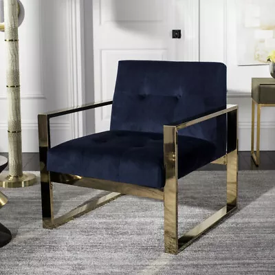 SAFAVIEH Vasco Accent Chair | Navy | • $536.50