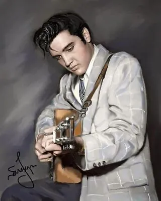 Elvis Presley Signed Photo With Guitar 8x10 Picture Celebrity Print • $3.99