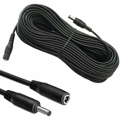 DC Power Supply Extension Cable 5V 9V 12V For CCTV Camera/DVR/PSU Lead 2m/5m/10m • £3.45