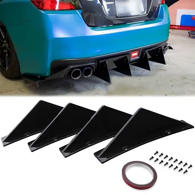 Rear Bumper Diffuser Lip Splitter Shark Fin Trim Cap For Subaru WRX STI /Impreza • $19.11