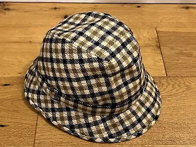 Aquascutum Men’s Trilby Vintage Checked Hat Check Cap Size 7 - 57 Bowler London • £39.95