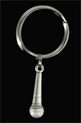 Microphone Keychain Shure Sm58 Pewter Harmony Jewelry • $13.99