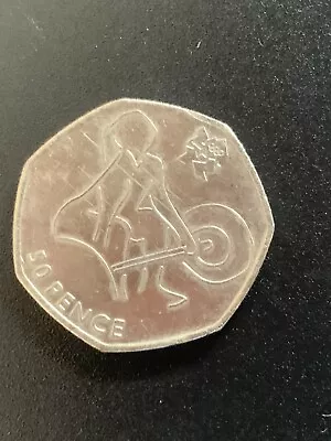 2011 Weightlifting 50 Pence Commemorating The 2012 Olympics • £1.99