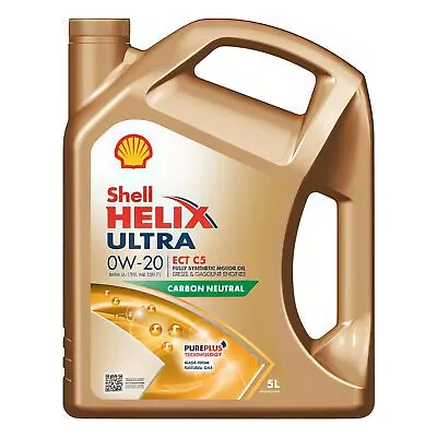 £61 • Buy Car Engine Oil Shell Helix Ultra 0W20 5L ECT C5 Fully Synthetic 5 Litre 14EAFF