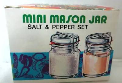 Mini Mason Jar Salt & Pepper Shakers • $1