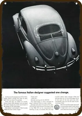 1960 VOLKSWAGEN BEETLE VW BUG Car Vntg-Look DECORATIVE REPLICA METAL SIGN • $24.99