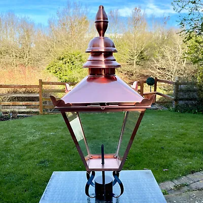 Copper Victorian Garden Street Post Lamp 90cm Vintage Lantern Top Metal Light  • £170