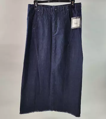 Marithe Francois Girbaud Denim Skirt 29 Dark Wash Gathered Detail Vintage NWT • $127.46