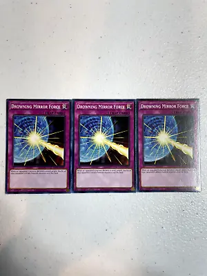 Yugioh Drowning Mirror Force 3x Common Ego1-en035 Playset EGO1 • $4.99