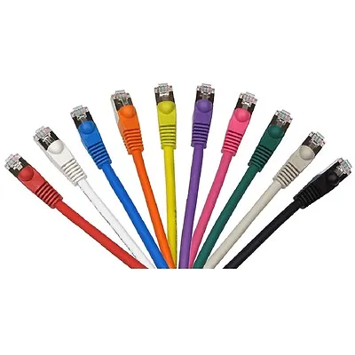 Ethernet Cable Cat 6a Fast Internet 10GB Fibre RJ45 Network Lead Shielded Lot • £29.99