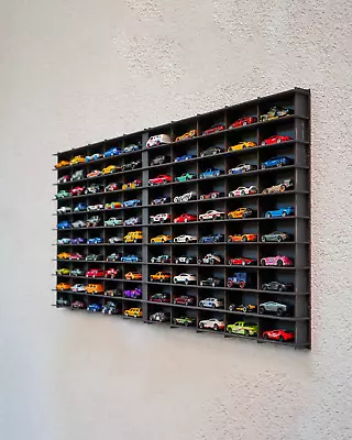 1:64Toy Car Wall Shelf Hotwheels Matchbox Compatible Display Case For 100 Cars • $65