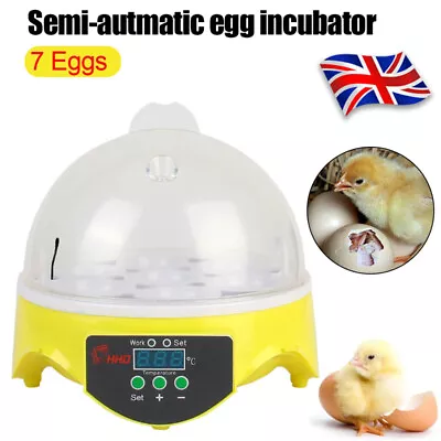 Automatic Digital 7 Egg Incubator Chicken Duck Temperature Control Incubators UK • £23.80