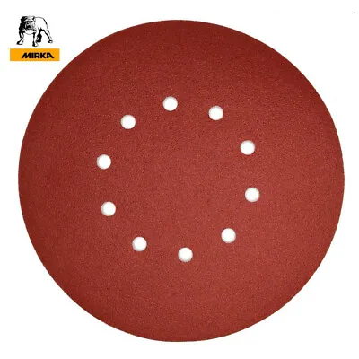 £6.99 • Buy 225mm Sanding Discs MIRKA 9 Inch Drywall Sandpaper Giraffe Hook & Loop Pads 10H