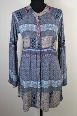 $32.95 • Buy Tigerlily Long Sleeve Print Button Front Dress - As New - 8