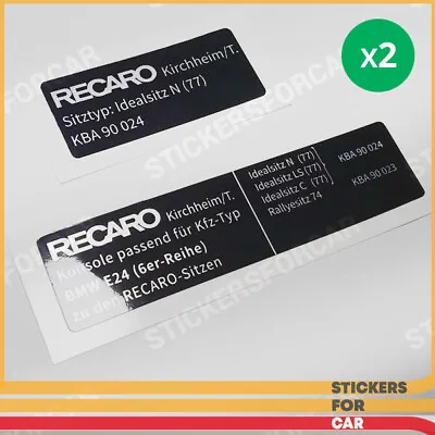 Recaro Sport Seats Sticker Decal Sitze Aufkleber • $18