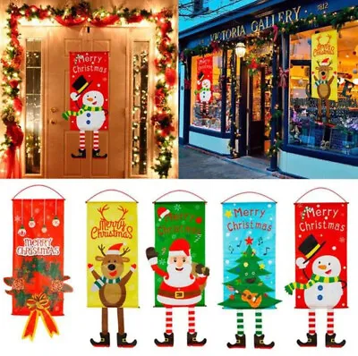 Christmas Hanging Flag Merry Christmas Decorations Door Banner Xmas New Year • $7.19