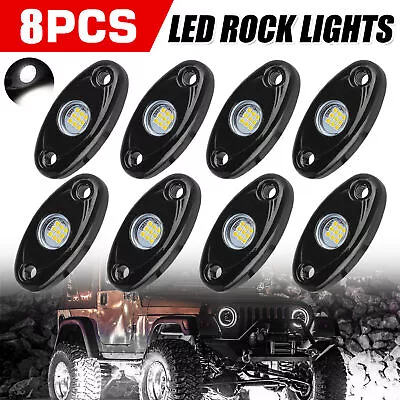 White 8 Pods CREE LED Rock Underbody Lights For JEEP Offroad Truck ATV UTV Boat • $38.59