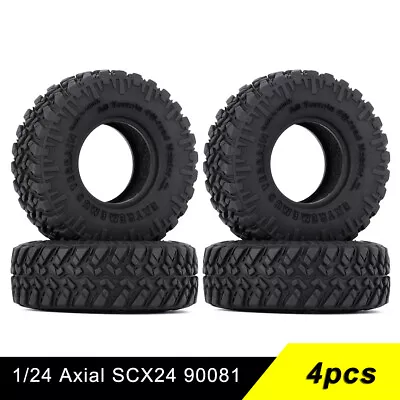 1.0 Tires Soft Rubber Wheel Tires For 1:18 TRX4M 1:24 Axial SCX24 RC Crawler Car • $11.82