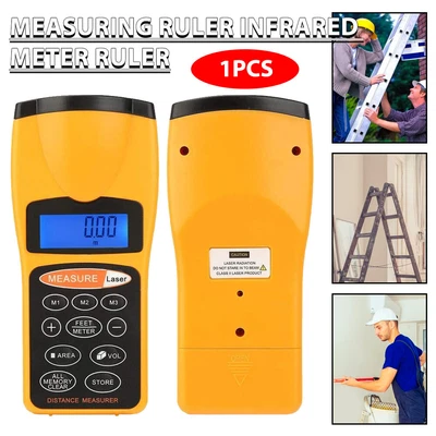 LCD Digital Display Infrared Distance Meter Portable Ultrasonic Range H • £15.35