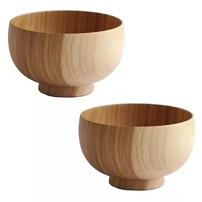 Shirasagi Woodworking Shirasagi Bowl M 2 Pieces Bowl Wooden Through Siso Soup Ja • $98.02