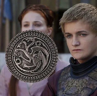 House Of The Dragon Targaryen Brooch Three-Head Dragon Pin Game Of Thrones Badge • £6.99