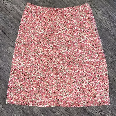 Eddie Bauer Floral A-line Silhouette Skirt Pink Women’s Size 6 • $19