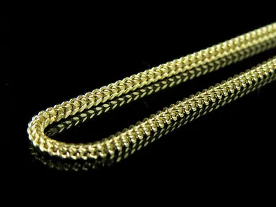 New Real 10K Yellow Gold 1MM Hollow Franco Box Link Chain Necklace 22-30 Inches • $218.99