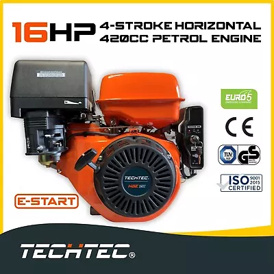 16HP Electric Start Stationary Petrol Engine OHV 4-Stroke Horizontal Shaft Motor • $395