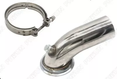 $79 • Buy 3  90° Stainless Downpipe Elbow V-band Adapter Flange Clamp For Turbo HY35 HE351