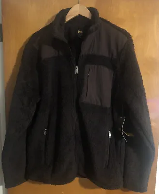 Lee Sherpa Jacket Mens Large Brown • $44.10