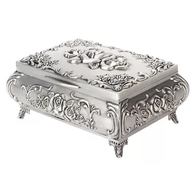 12.5*9.5*5.5 Retro Metal Jewelry Box DTS UK • £21.19